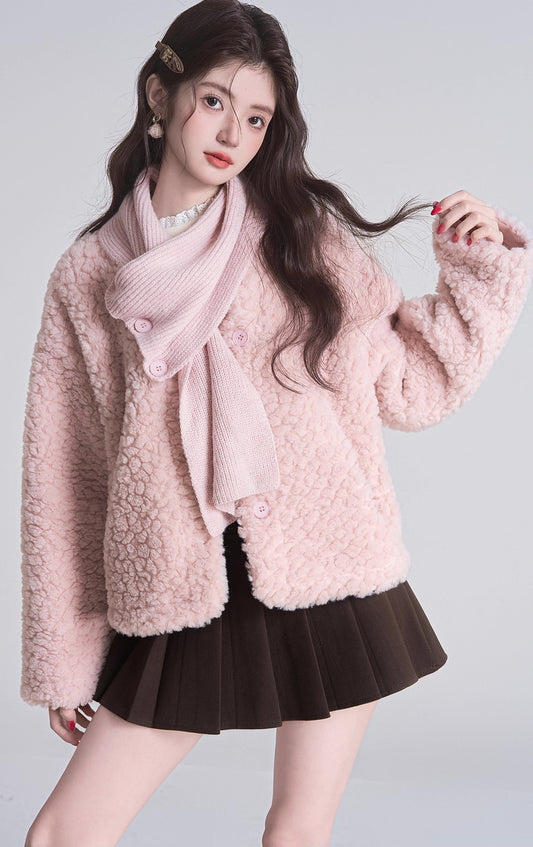 Sherpa Scarf Jacket (2 Colors)