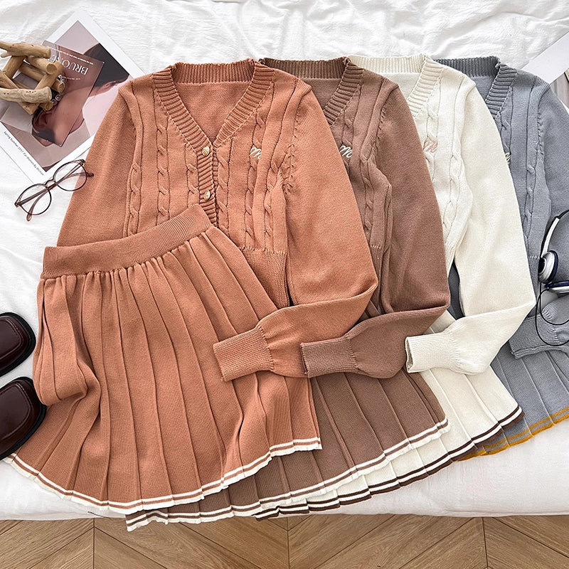 Monogram Knit Set (4 Colors)