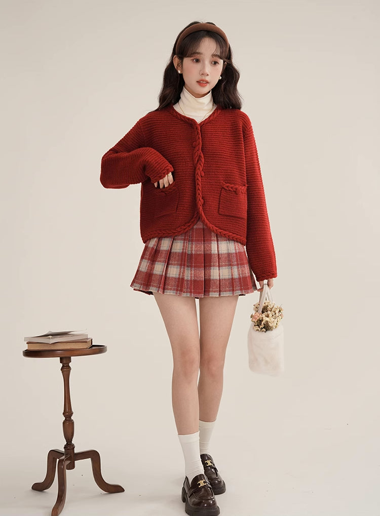 Toasted Plaid Pleated Tennis Skirt (3 Colors)