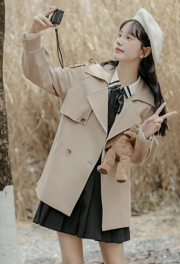 Explorer's Short Trench Coat (Khaki)