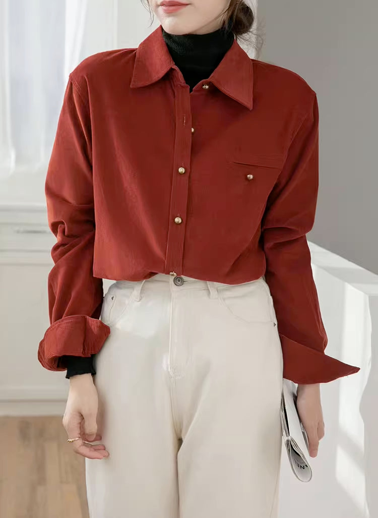 Maple Woven Button Up Shirt (2 Colors)