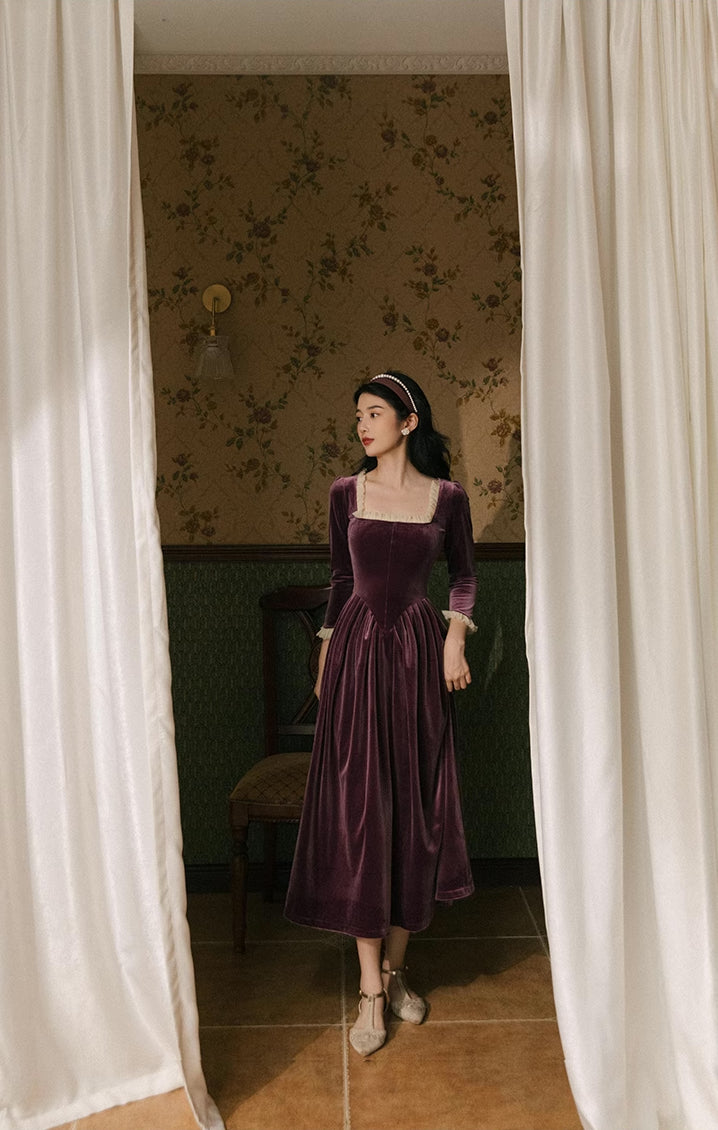 Velvet Princess Midi Dress (2 Colors)