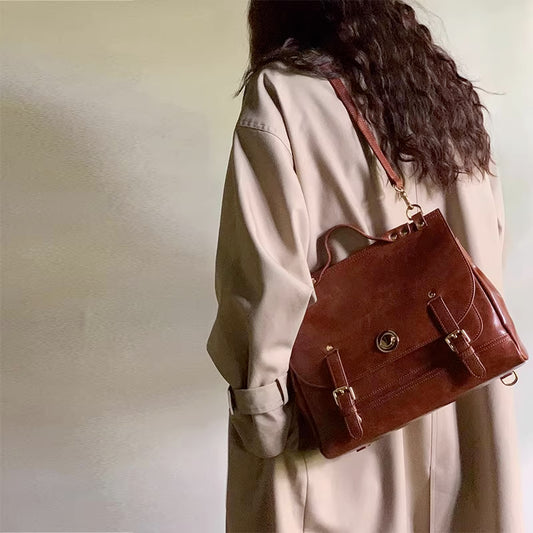 Buckle Artist Satchel Bag (4 Colors)