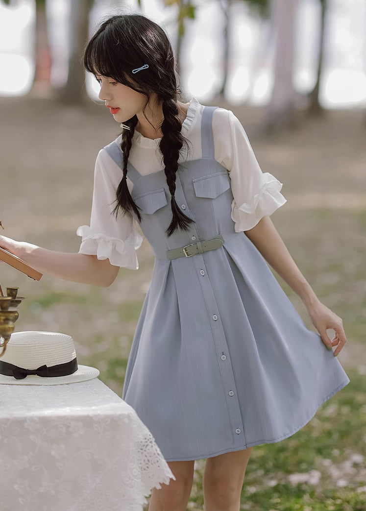 Button Up Stripe Mini Dress (3 Colors)