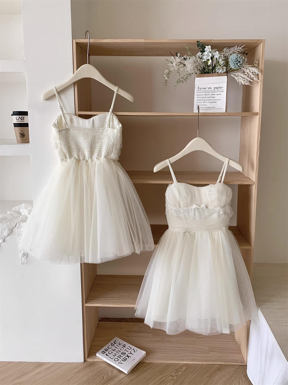 Ballet Tulle Mini Dress (White)