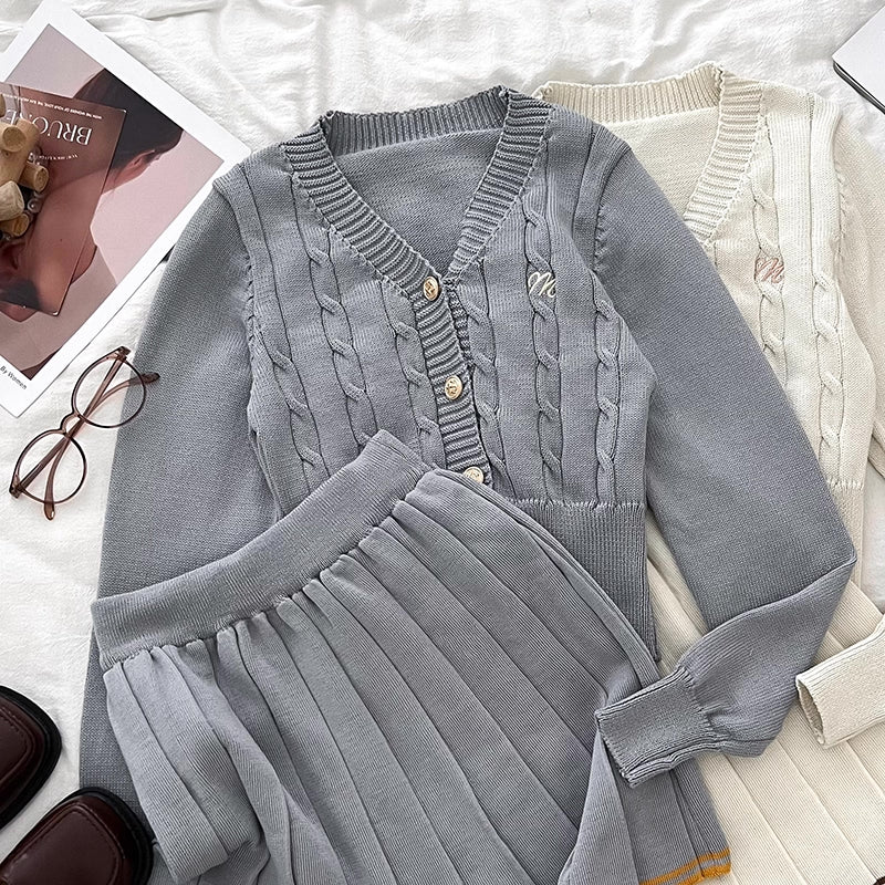 Monogram Knit Set (4 Colors)