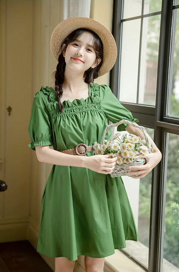 Forest Fairy Shift Dress (Green)