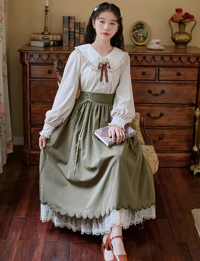 Evergarden Blouse & Skirt Set (5 Colors)