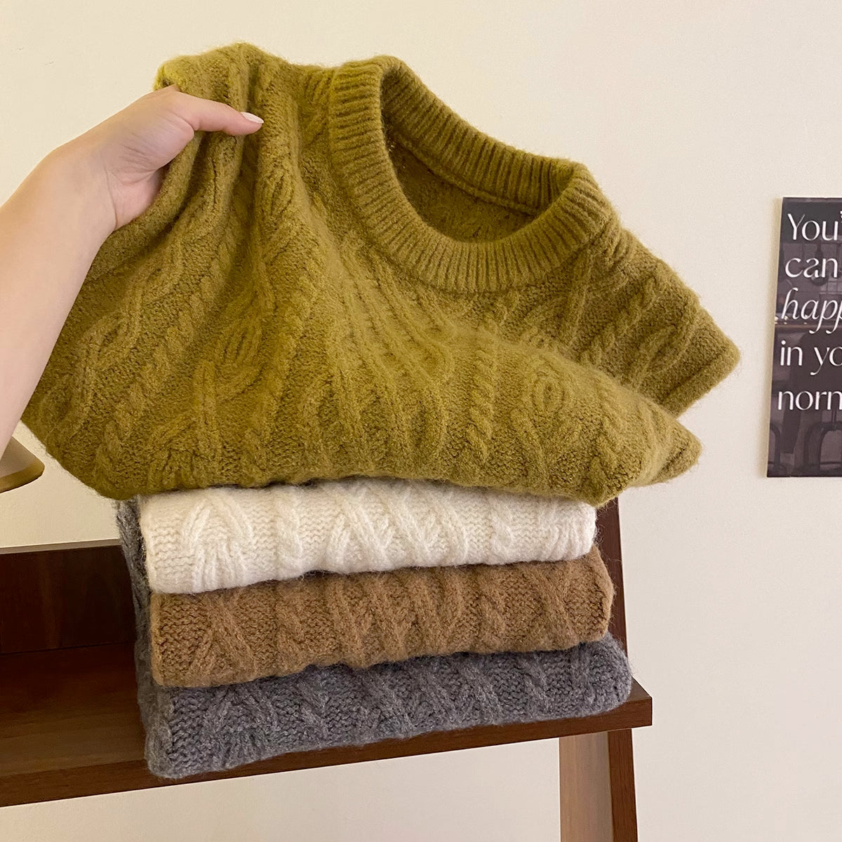 Fall Cable Knit Vest (4 Colors)