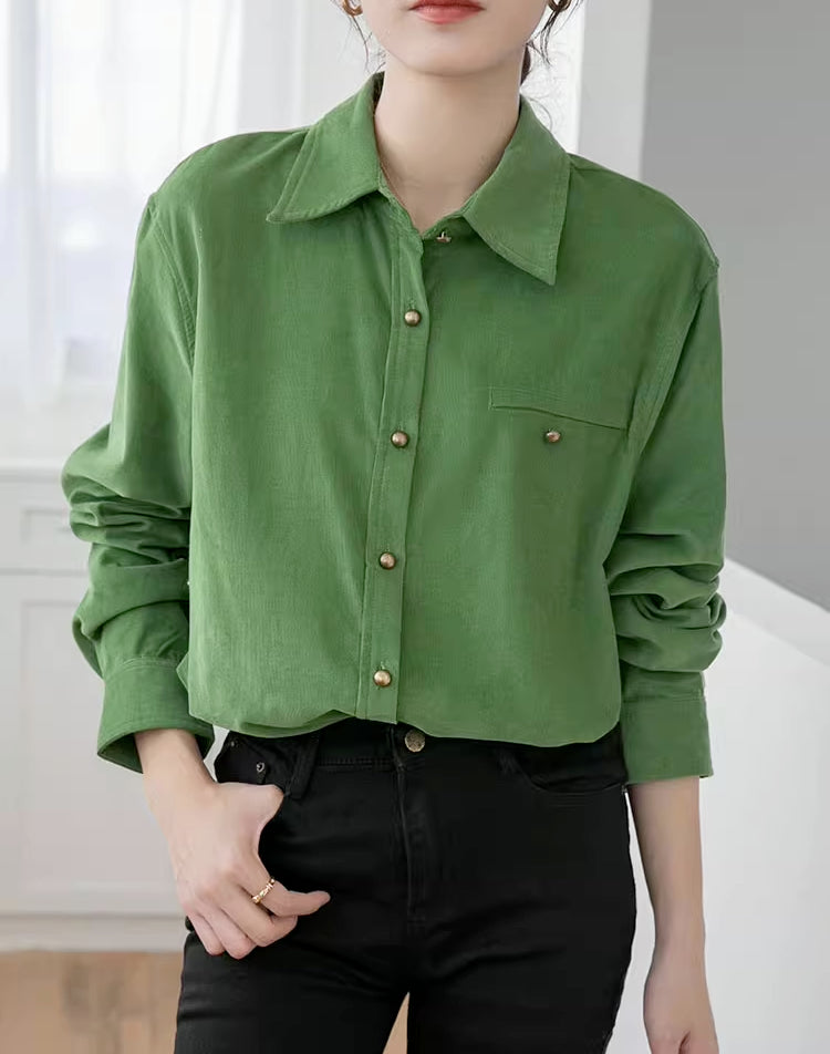 Maple Woven Button Up Shirt (2 Colors)