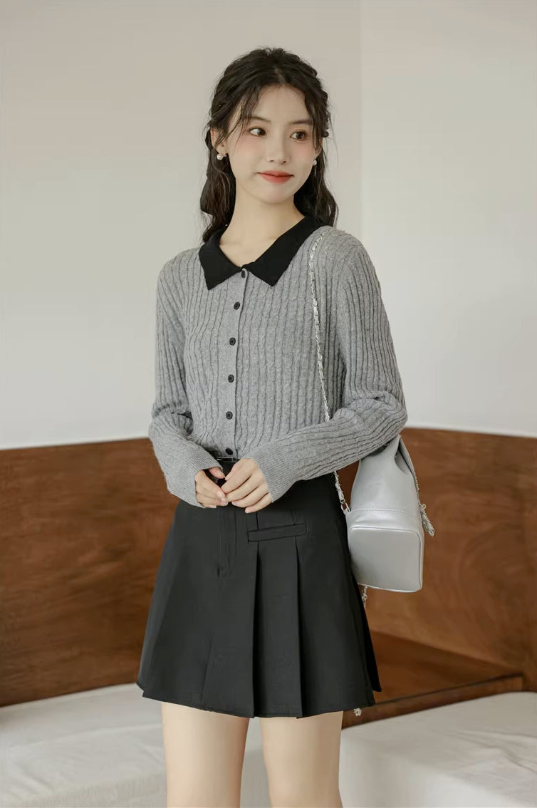 Preppy Pleated Mini Skirt (4 Colors)