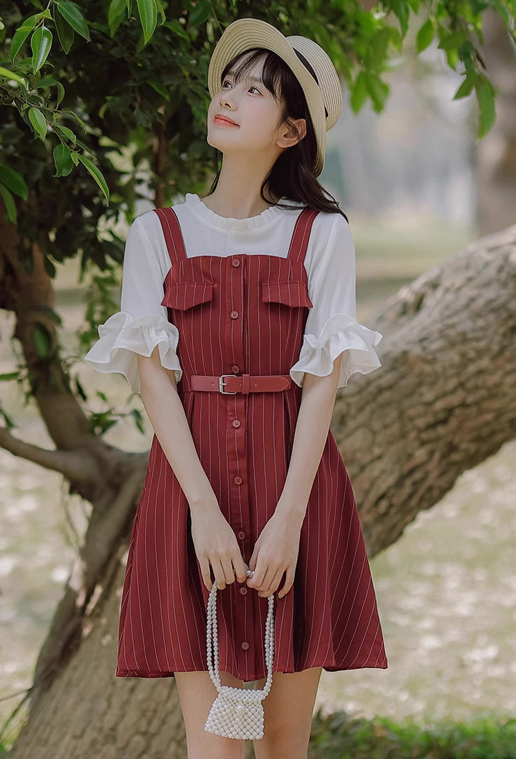Button Up Stripe Mini Dress (3 Colors)