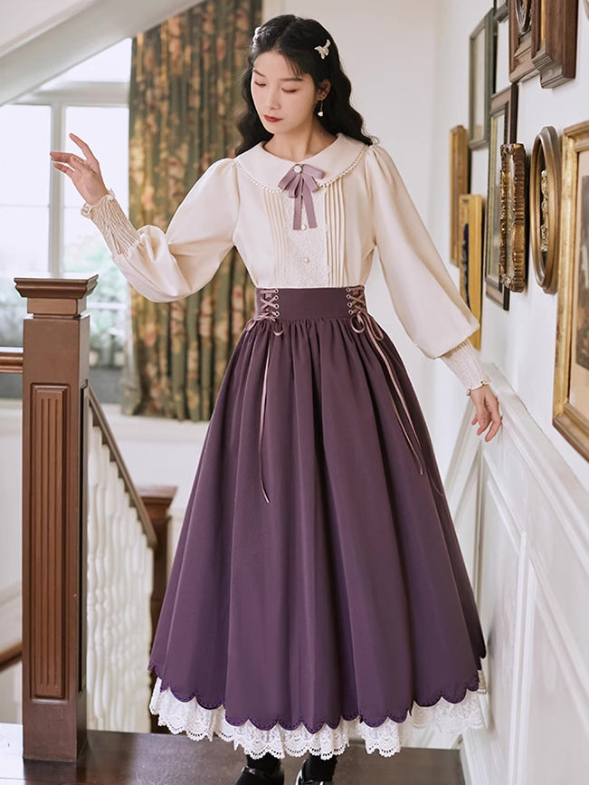 Evergarden Blouse & Skirt Set (5 Colors)