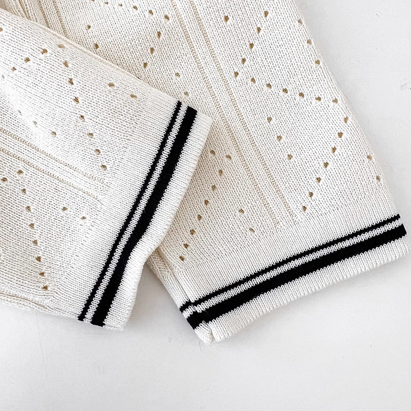 Preppy Stripe 3-Piece Knit Set (3 Colors)