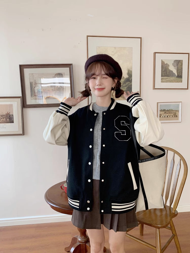 Letterman Baseball Jacket (2 Colors)