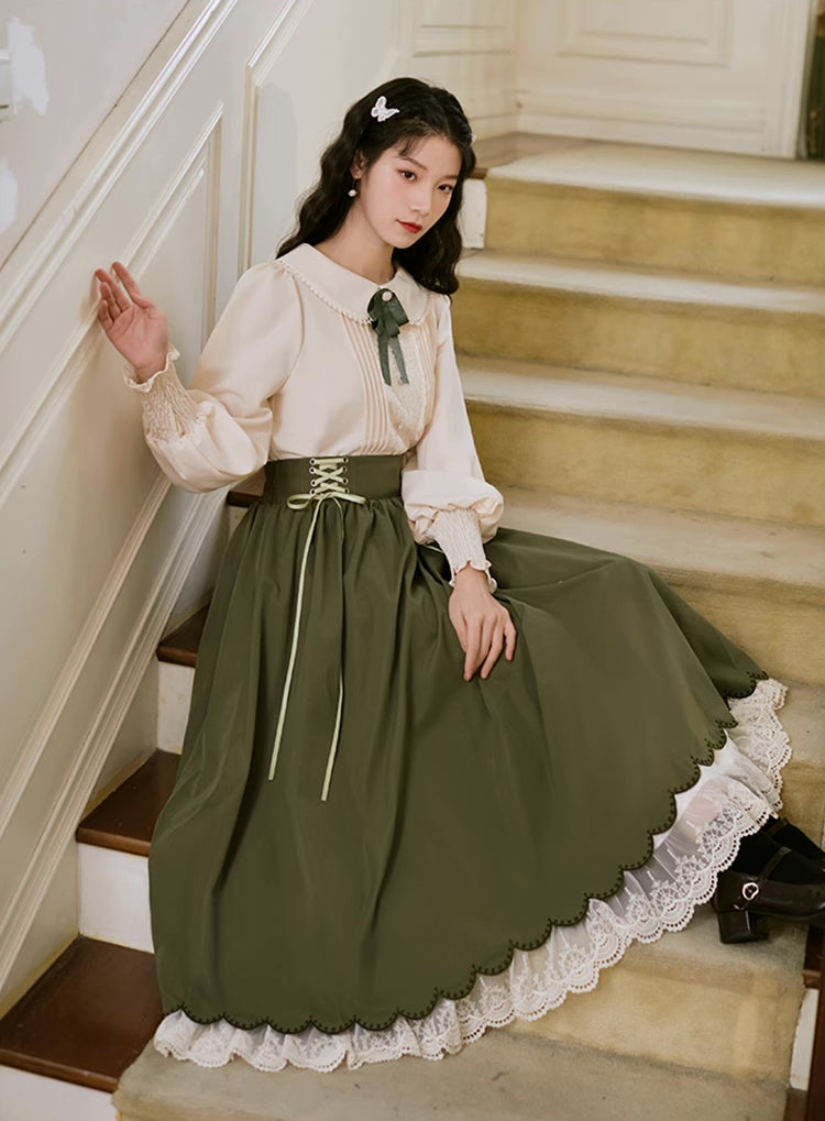 Evergarden Blouse & Skirt Set (5 Colors)