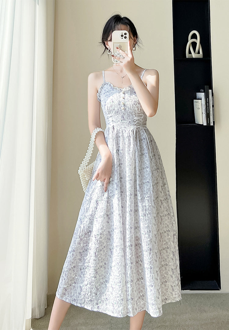 May Flowers Lace Up Cami Dress (3 Colors)