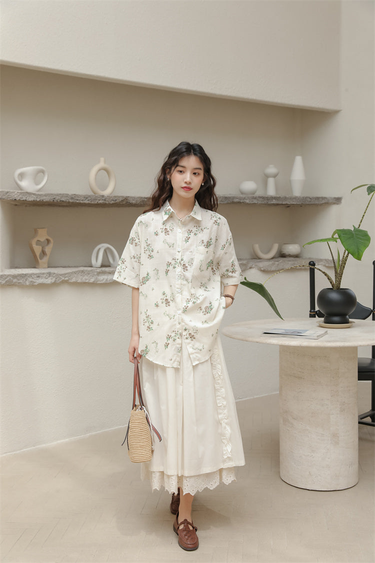 Girlfriend Floral Button Up Shirt (2 Colors)