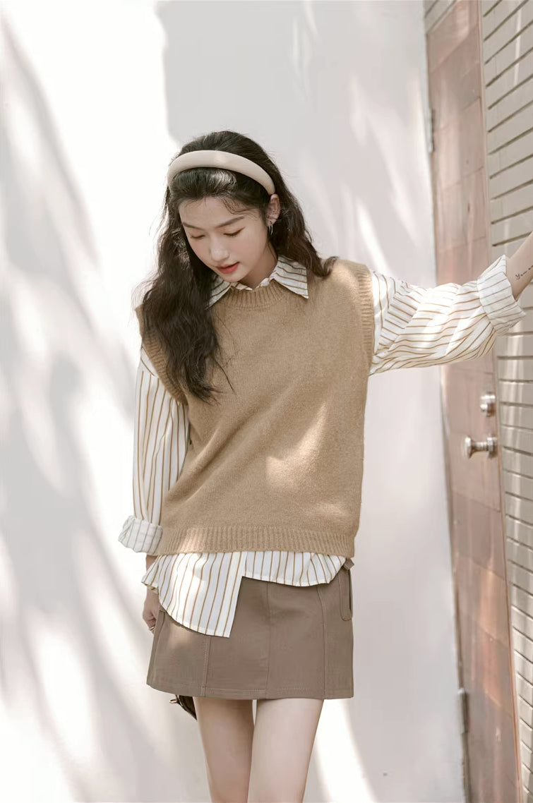 Basic Stripe Button Down Shirt (3 Colors)