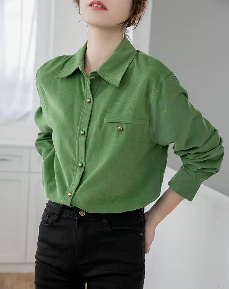 Maple Woven Button Up Shirt (2 Colors)
