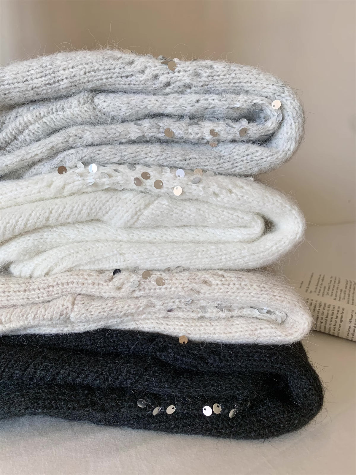 Sequin Diamond Sweater (4 Colors)