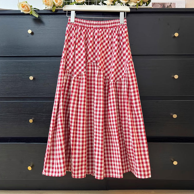 Gingham Midi Skirt (4 Colors)