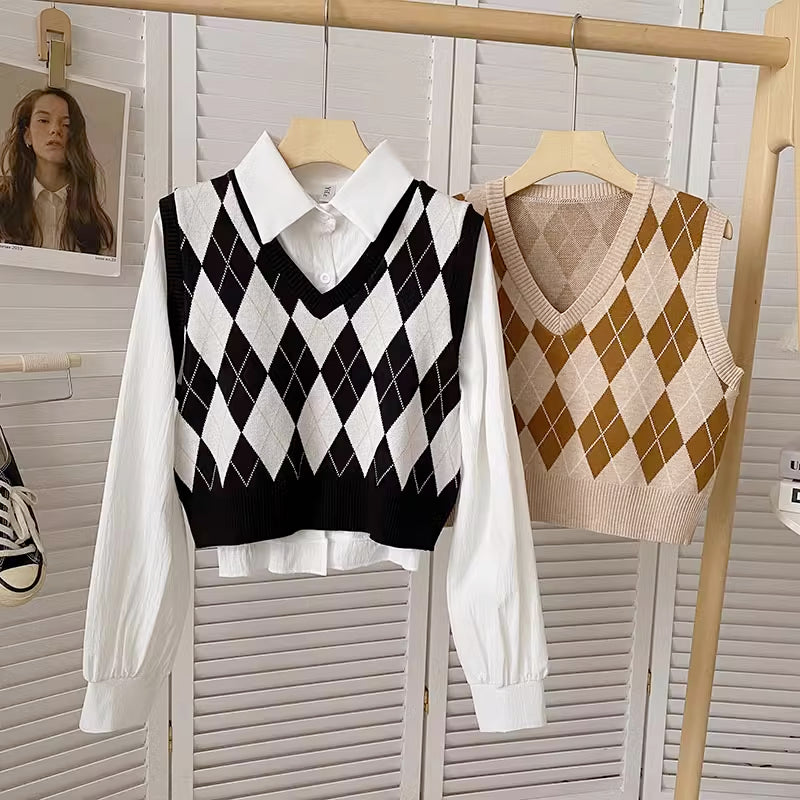 Argyle Varsity Vest (2 Colors)