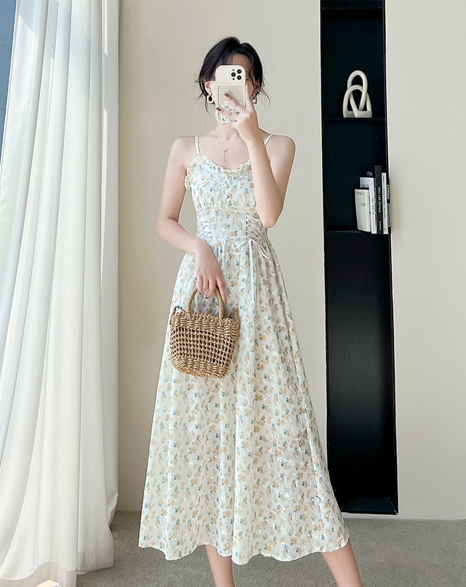 May Flowers Lace Up Cami Dress (3 Colors)