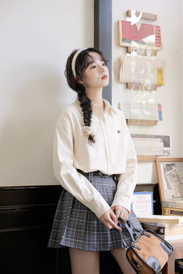 Cinnamon Plaid Belted Tennis Skirt (3 Colors)