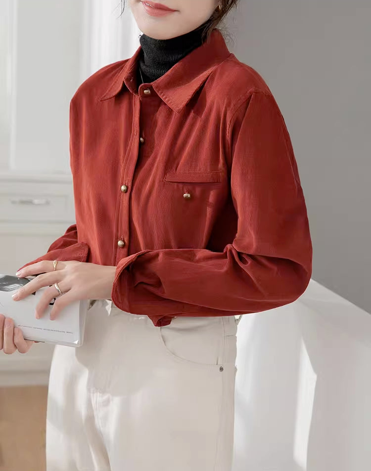 Maple Woven Button Up Shirt (2 Colors)