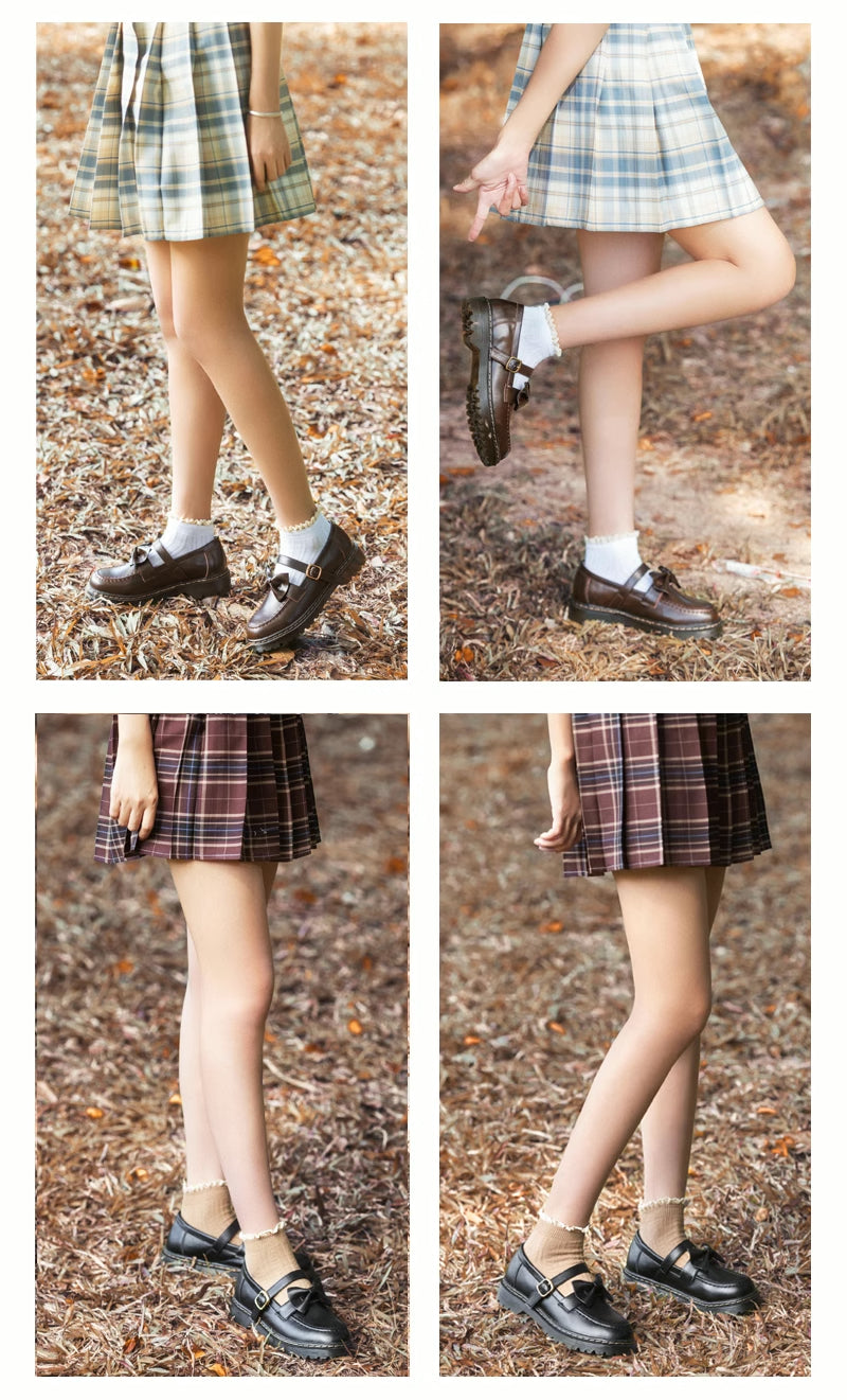 Vintage Bow Strap Loafers (2 Colors)