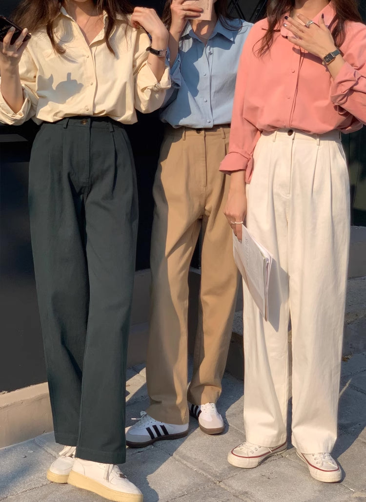Boyfriend Work Pants (4 Colors)