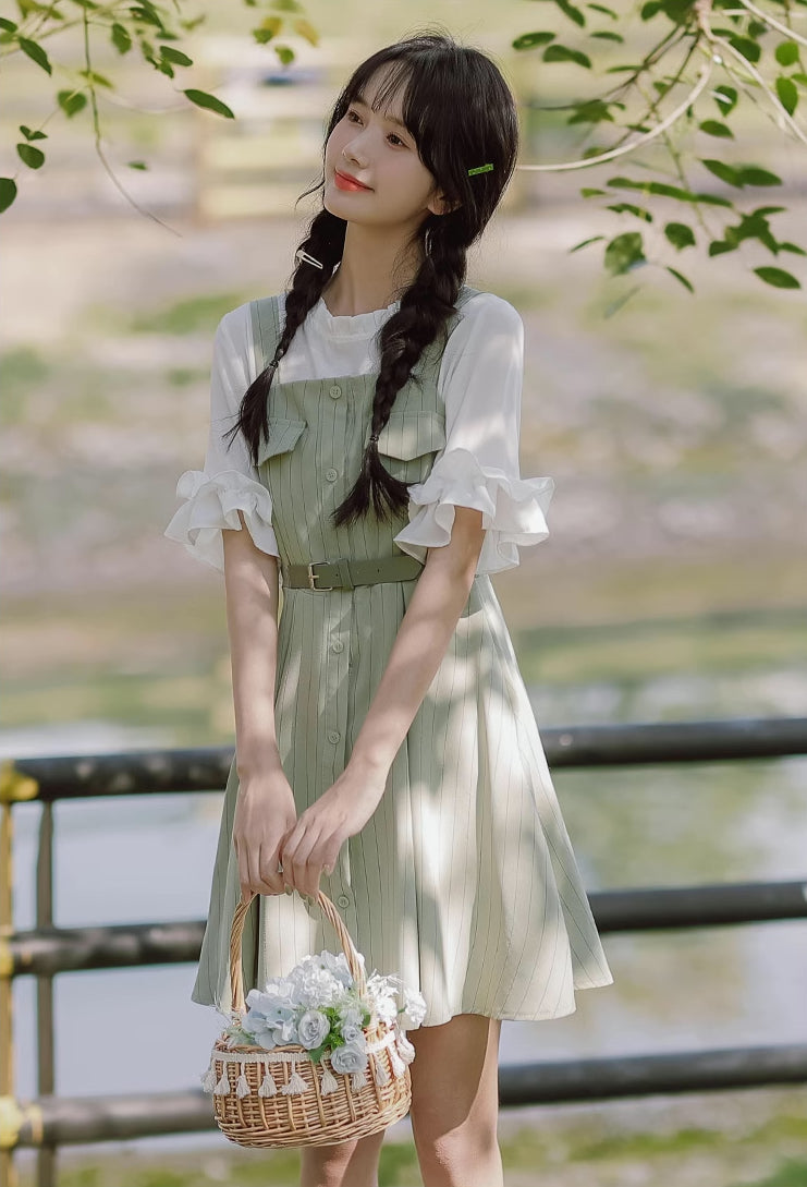 Button Up Stripe Mini Dress (3 Colors)