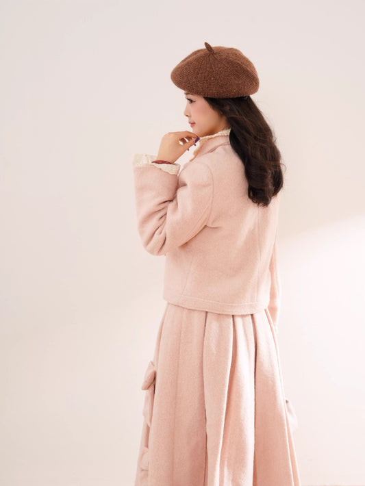 Sweet Bow Jacket & Skirt Set (Pink)
