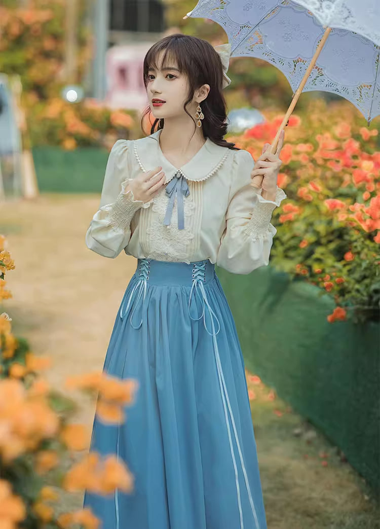 Evergarden Blouse & Skirt Set (5 Colors)