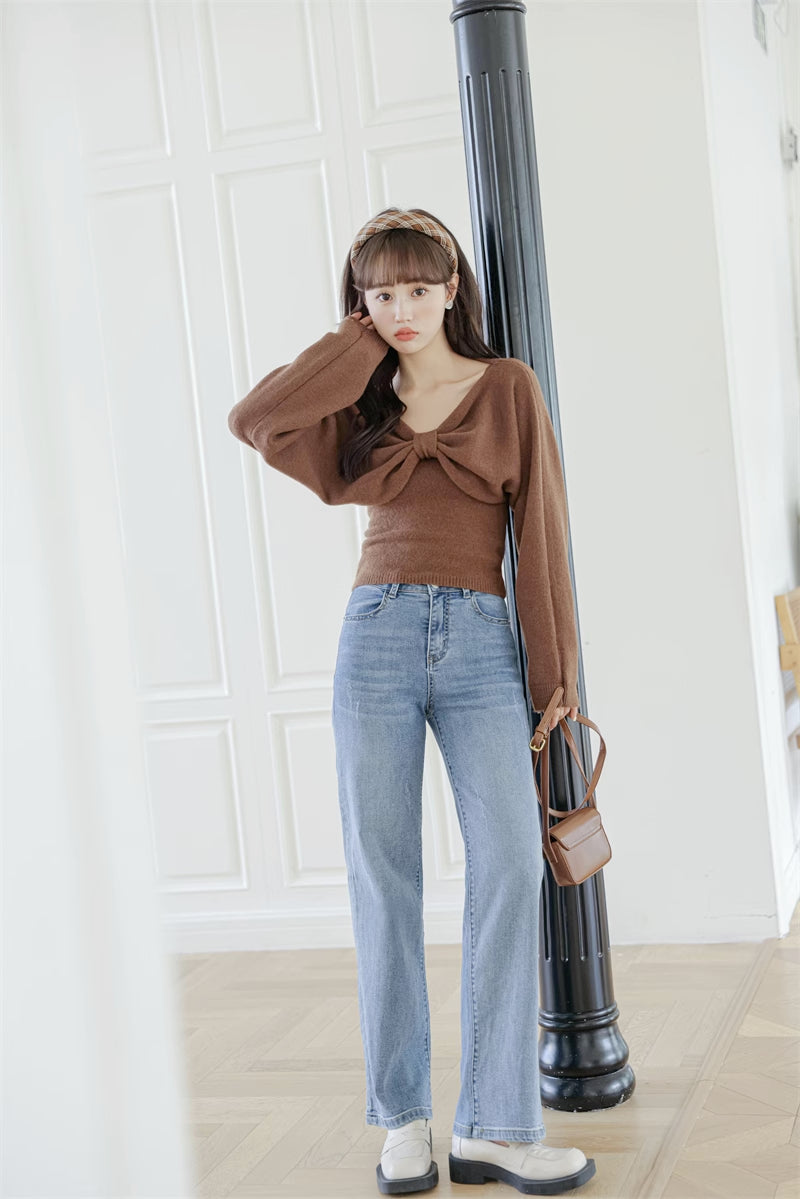 Bow Front Sweater (8 Colors)