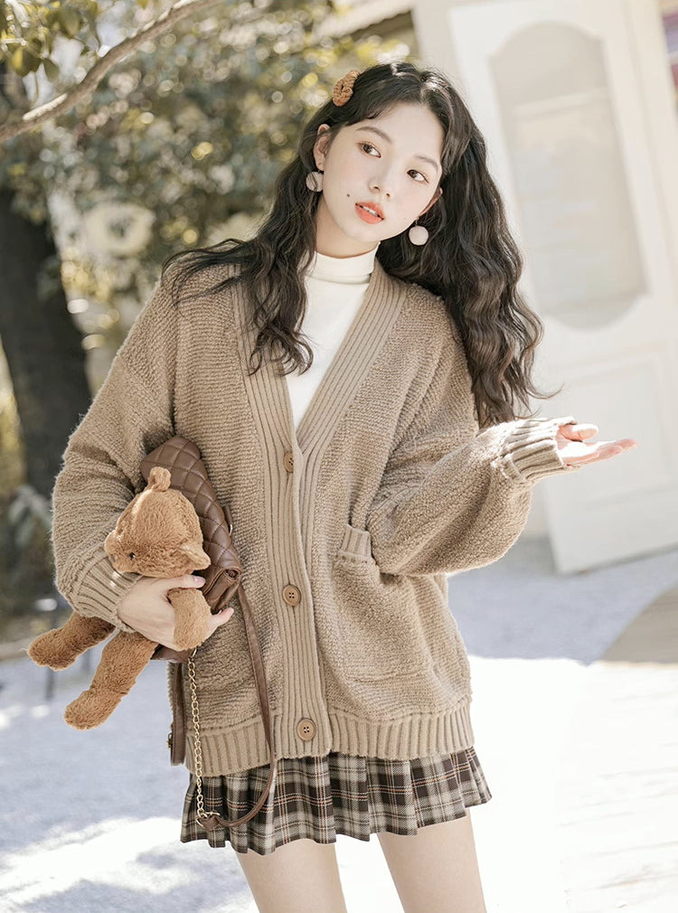 Terry Fleece Cardigan (3 Colors)