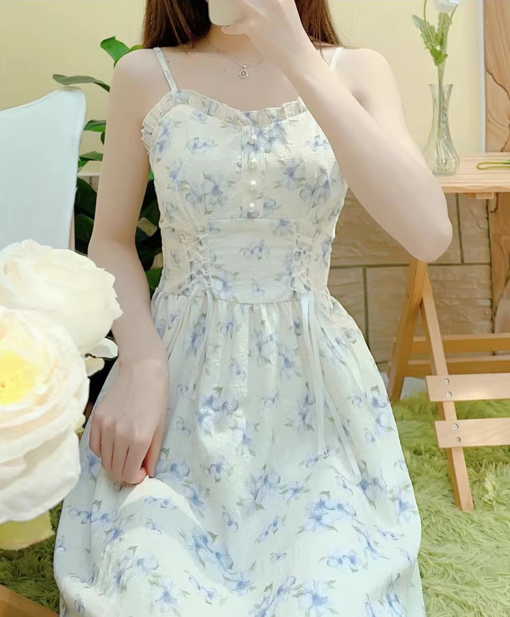 Hibiscus Lace Up Cami Dress (2 Colors)