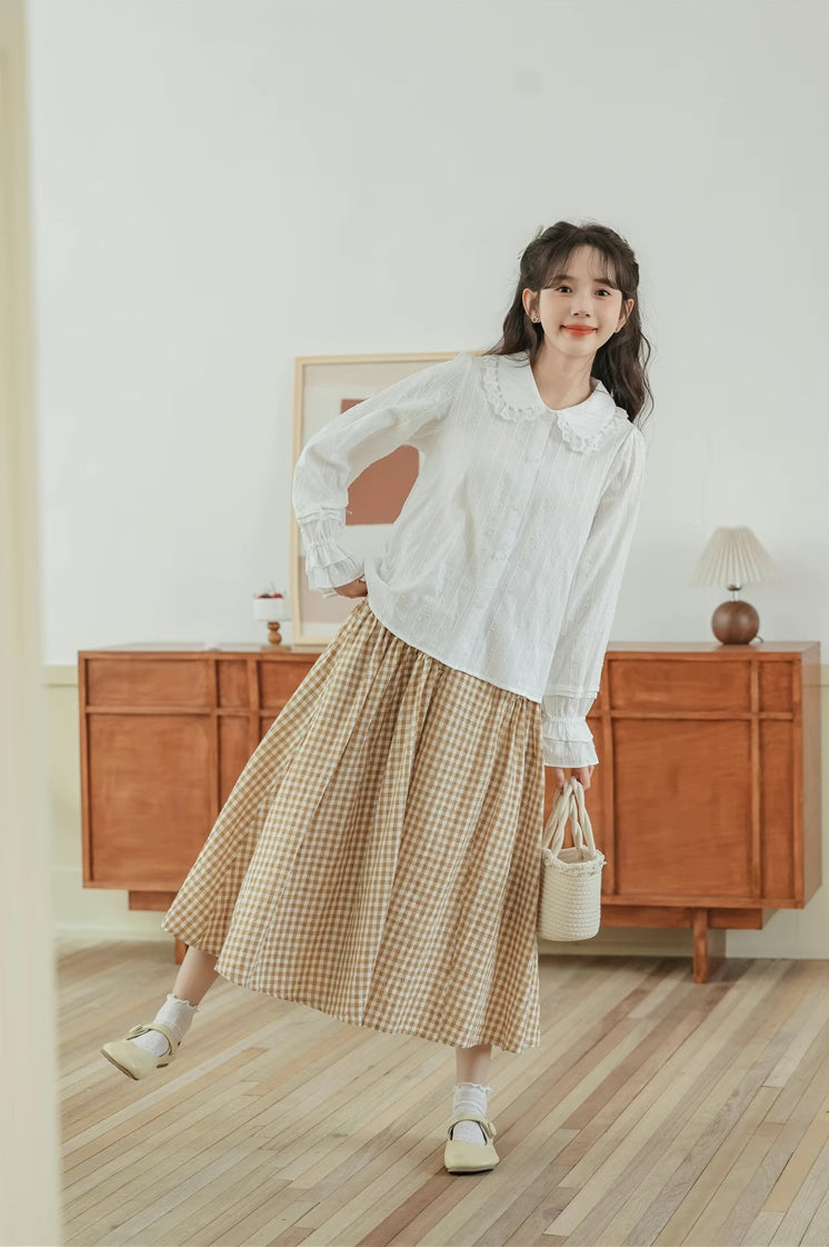 Gingham Midi Skirt (4 Colors)