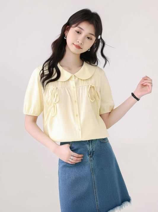 Bow Tied Blouse (2 Colors)