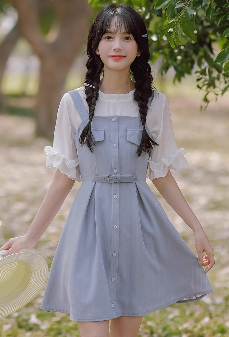 Button Up Stripe Mini Dress (3 Colors)