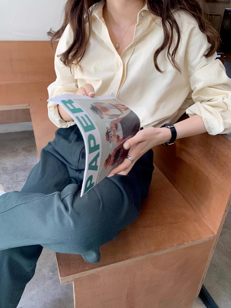 Boyfriend Button Up Shirt (6 Colors)