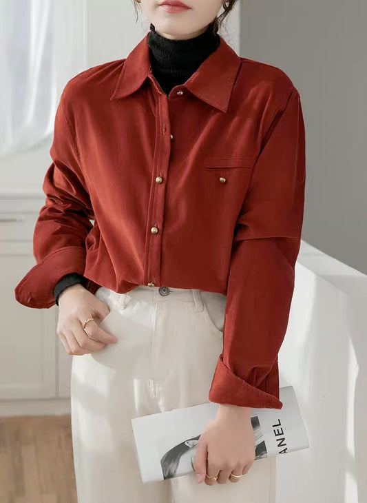 Maple Woven Button Up Shirt (2 Colors)
