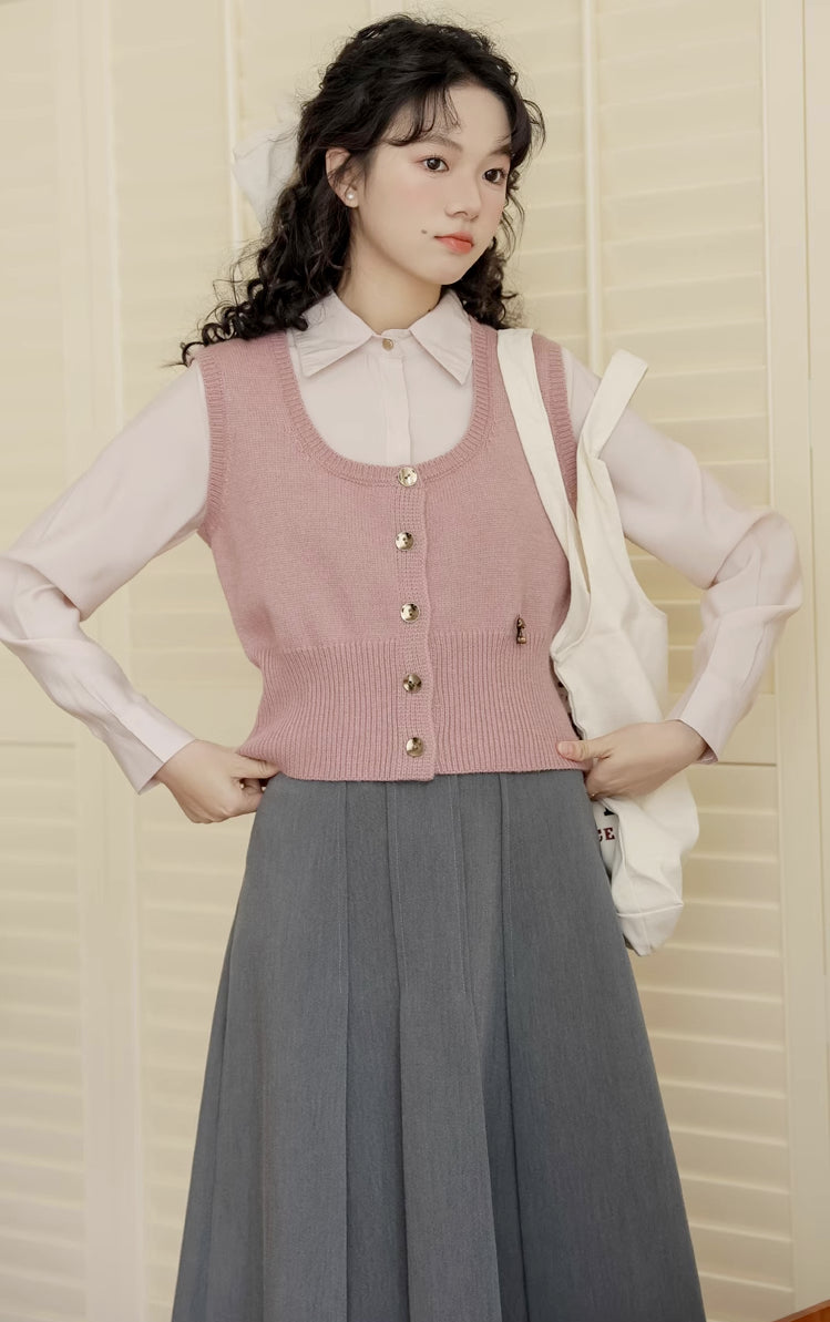 Little Bear Button Vest (3 Colors)