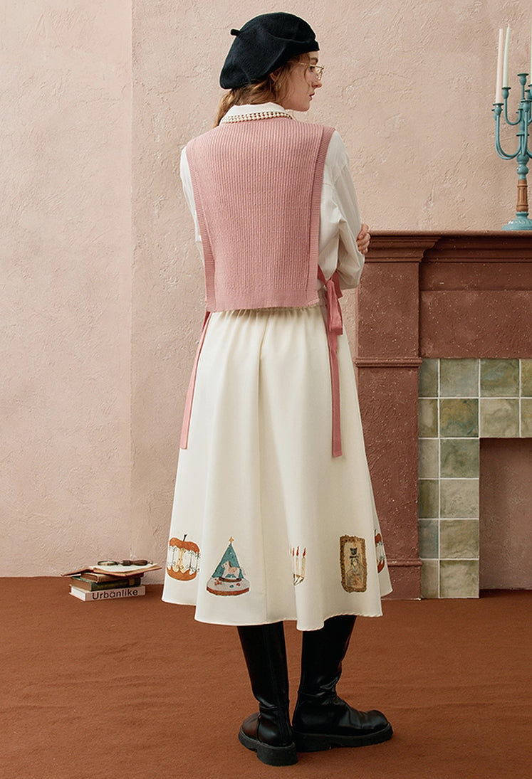 Christmas Snowglobe Vest (Pink)