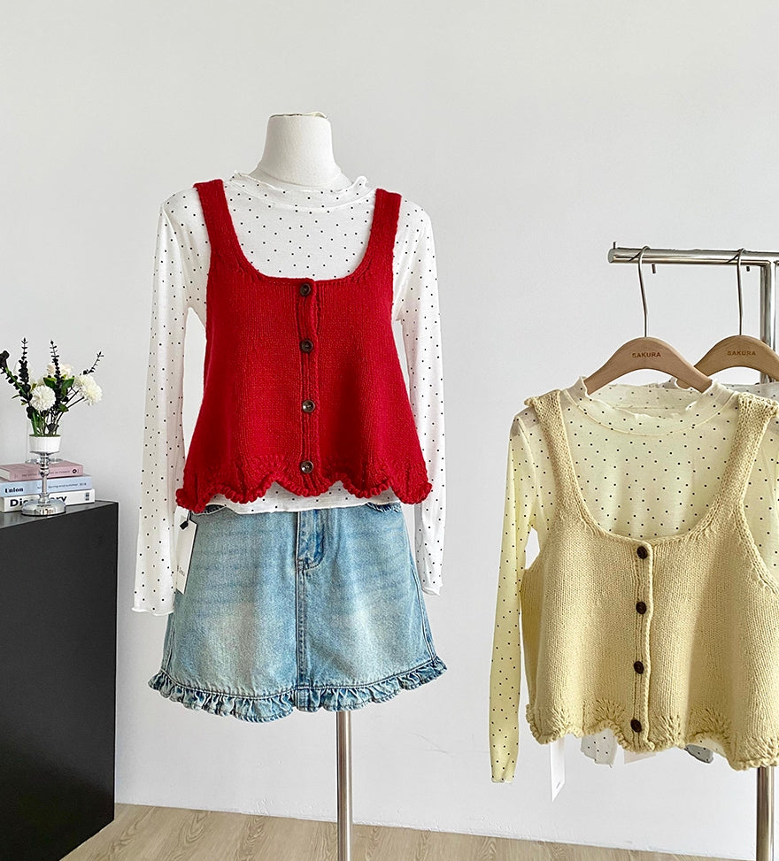 Button Cami Vest (5 Colors)