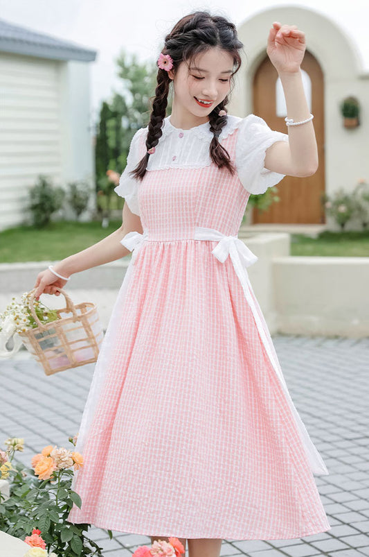 Gingham Picnic Twofer Dress (3 Colors)