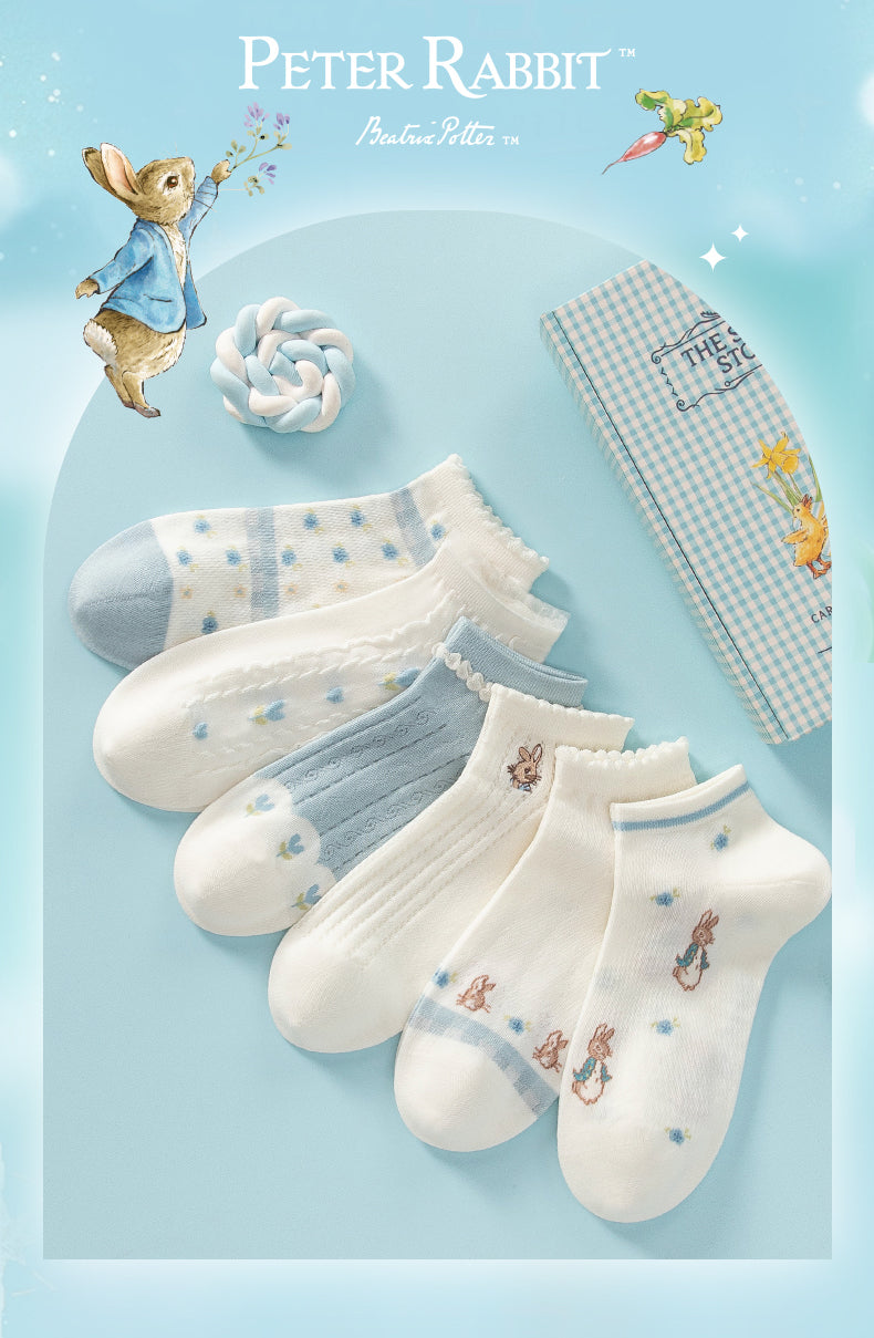Spring Peter Rabbit Ankle Socks Set (Blue)