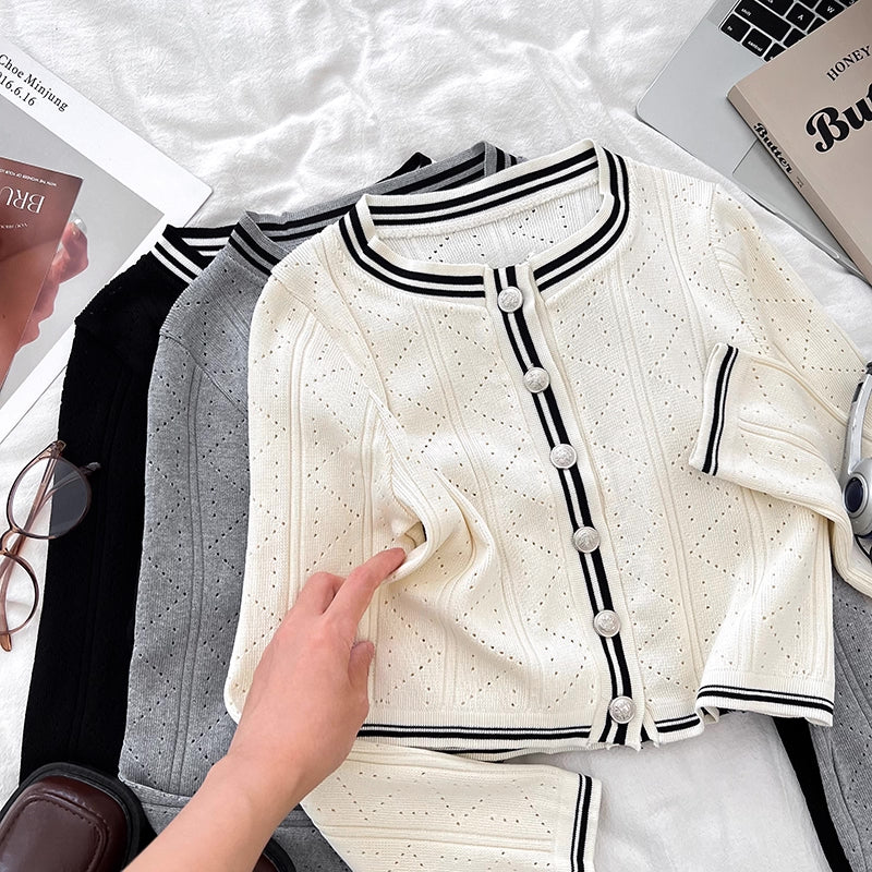Preppy Stripe 3-Piece Knit Set (3 Colors)