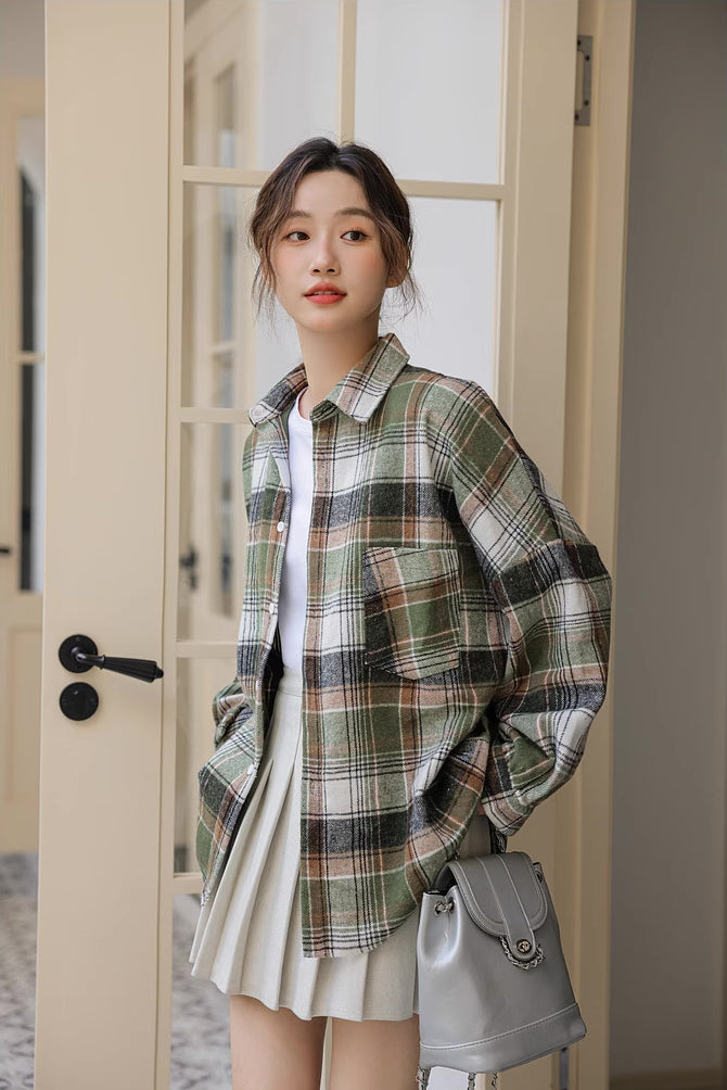 Into The Woods Plaid Shirt (Green)